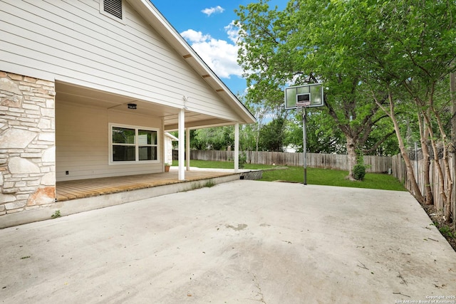 view of patio / terrace with a fenced backyard