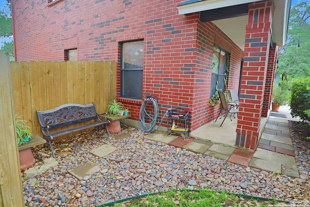 view of patio / terrace with fence