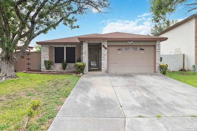 8138 Easy Mdw, Converse, TX 78109 - ranch-style house featuring a front yard, driveway, an attached garage, and fence