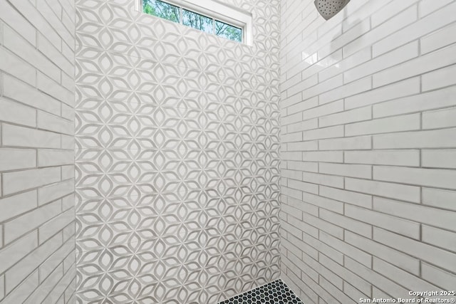 full bathroom with a tile shower