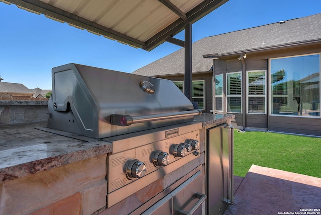 view of patio / terrace featuring a grill