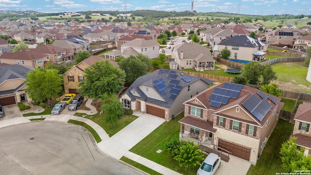drone / aerial view featuring a residential view