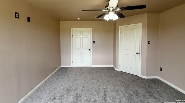 7274 Fm 327, Elmendorf, TX 78112 - empty room with baseboards, ceiling fan, and carpet floors