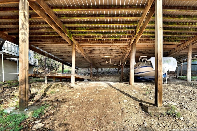 view of unfinished attic