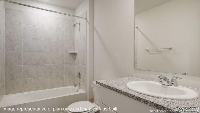 5055 Wichita Pike, San Antonio, TX 78253 - full bathroom featuring toilet, tub / shower combination, and vanity