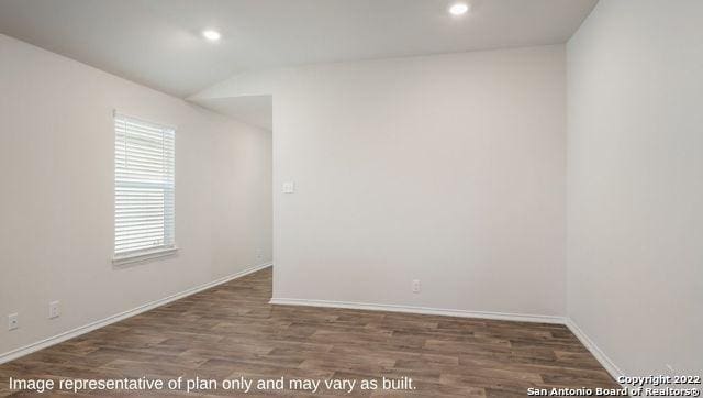 5055 Wichita Pike, San Antonio, TX 78253 - unfurnished room with baseboards, recessed lighting, and wood finished floors