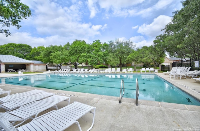 19538 Azure Oak, San Antonio, TX 78258 - community pool featuring a patio area and fence