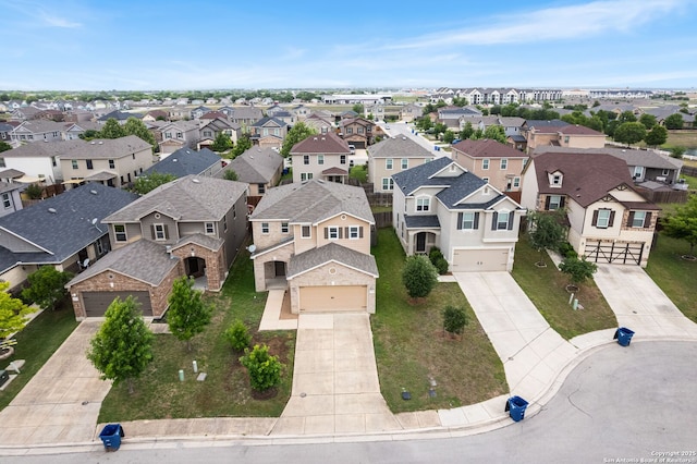 drone / aerial view with a residential view