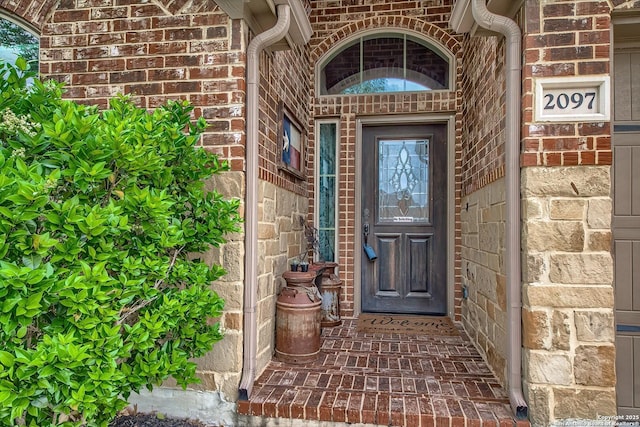 2097 Range Rd, Seguin, TX 78155 - doorway to property with brick siding