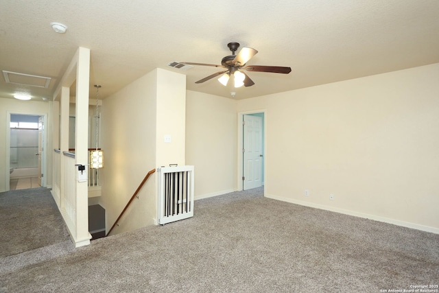 6819 Liberty Stone, San Antonio, TX 78244 - spare room with carpet flooring, ceiling fan, baseboards, and a smoke detector