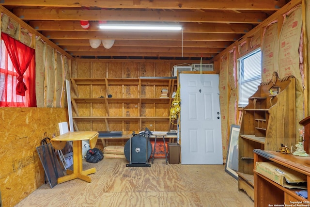 view of storage area