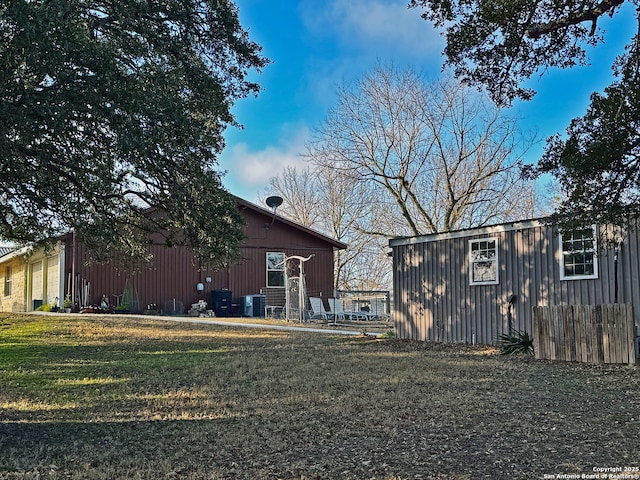 702 Schubert, Fredericksburg, TX 78624 - view of yard with a pole building and an outdoor structure