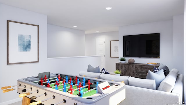 playroom featuring recessed lighting