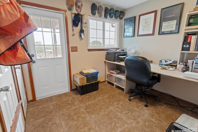 view of office area