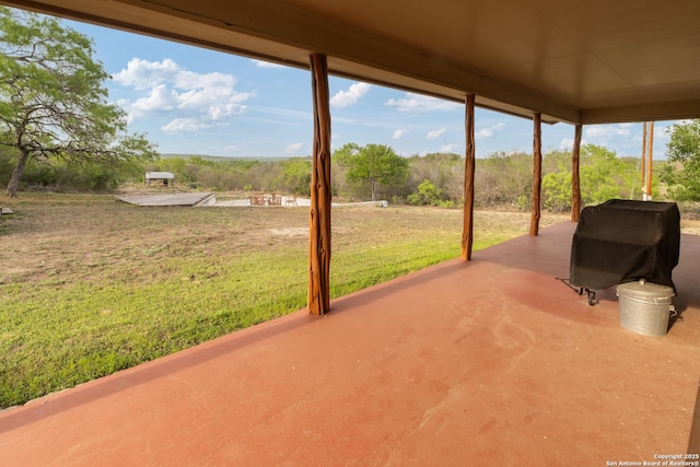 view of patio / terrace with area for grilling