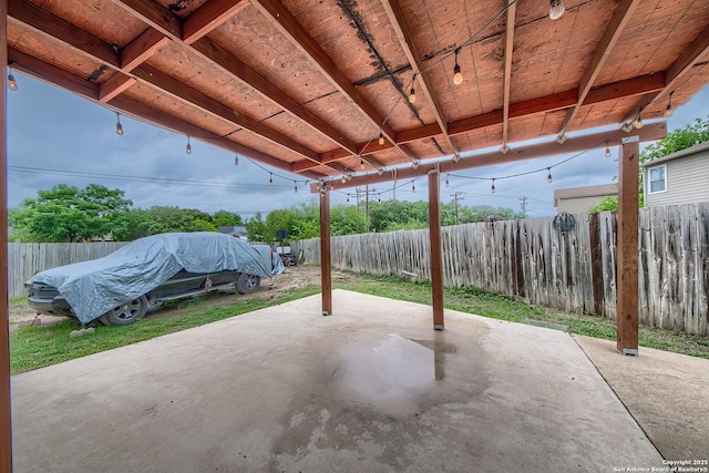 view of patio / terrace with a fenced backyard