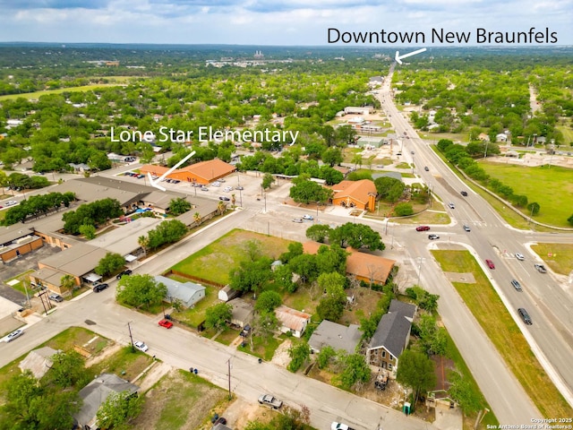 239 School Ave, New Braunfels, TX 78130 - drone / aerial view with a residential view