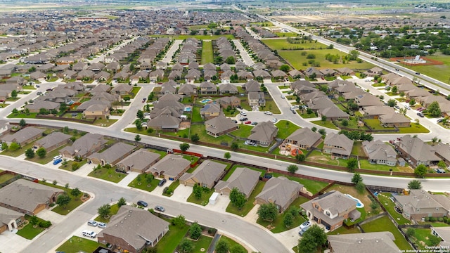 aerial view with a residential view