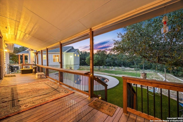 1547 Moon Vw, New Braunfels, TX 78132 - wooden deck with a lawn
