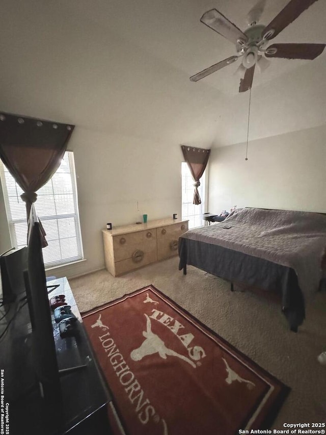 607 Dover Ln, Round Rock, TX 78664 - carpeted bedroom featuring a ceiling fan and multiple windows