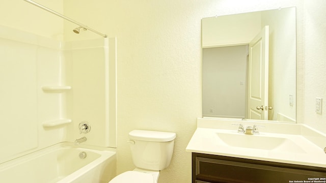 13406 Flower Pond, Saint Hedwig, TX 78152 - bathroom featuring toilet, vanity, and shower / bathing tub combination