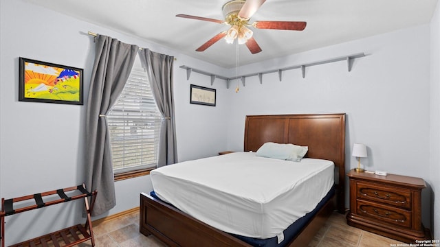 8422 Timber Crst, San Antonio, TX 78250 - bedroom with a ceiling fan