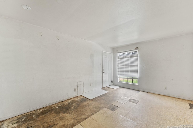 view of spare room