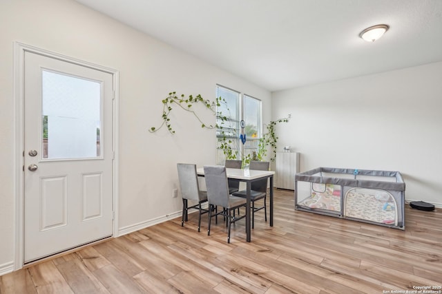dining room featuring wood finished floors
