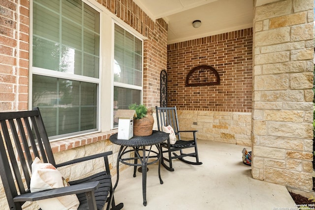 view of patio / terrace featuring covered porch
