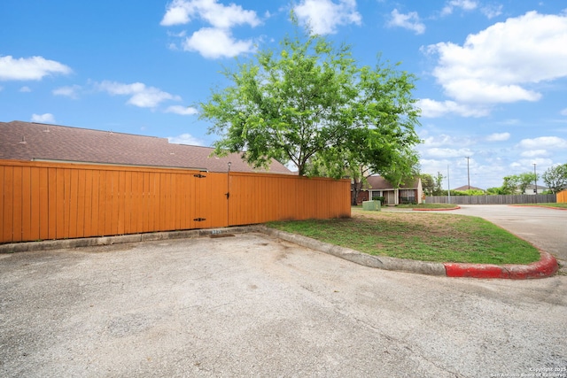 exterior space with fence