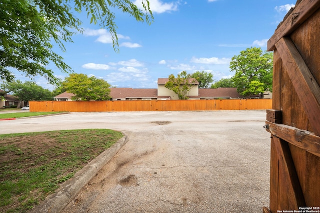 exterior space featuring fence