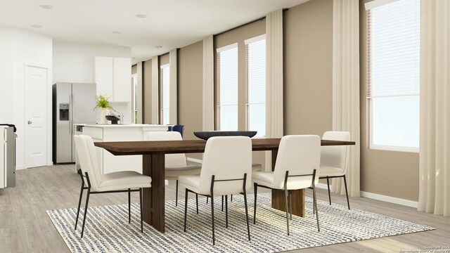 506 Kayden Ct, Marion, TX 78124 - dining room with baseboards and light wood-style floors