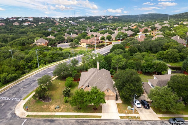 aerial view with a residential view