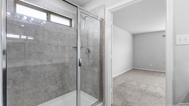 7350 Braes Cor, San Antonio, TX 78244 - full bathroom with a stall shower and baseboards