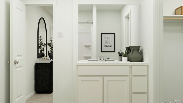 335 Payton Pl, Marion, TX 78124 - bathroom with vanity and baseboards