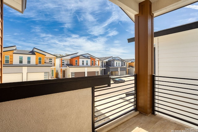 balcony with a residential view
