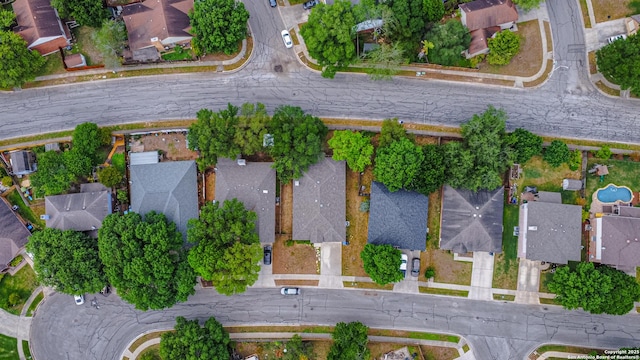 drone / aerial view with a residential view