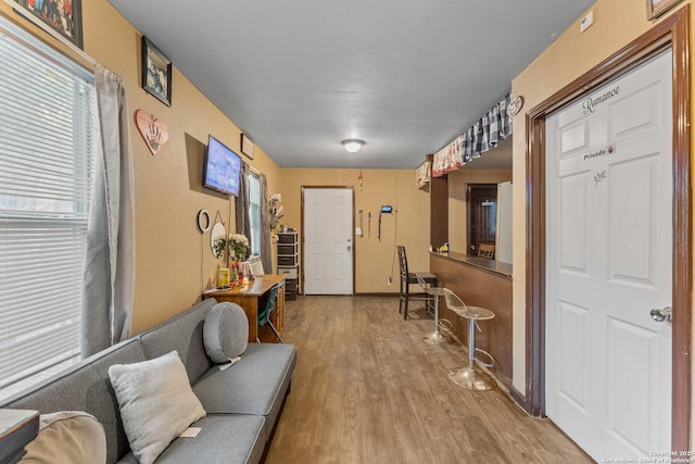 interior space featuring light wood-style flooring