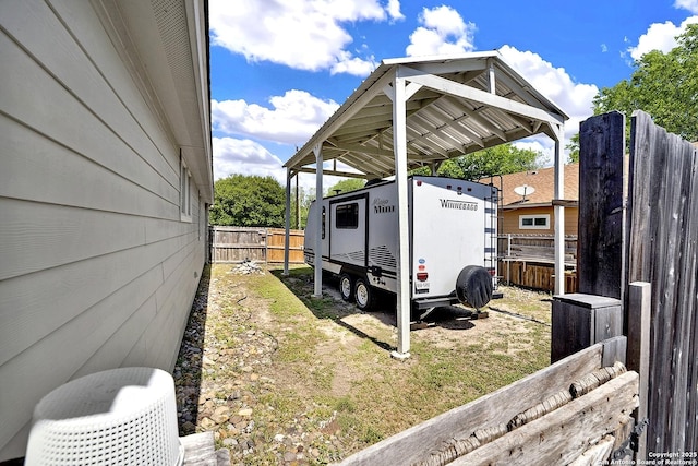 exterior space featuring fence