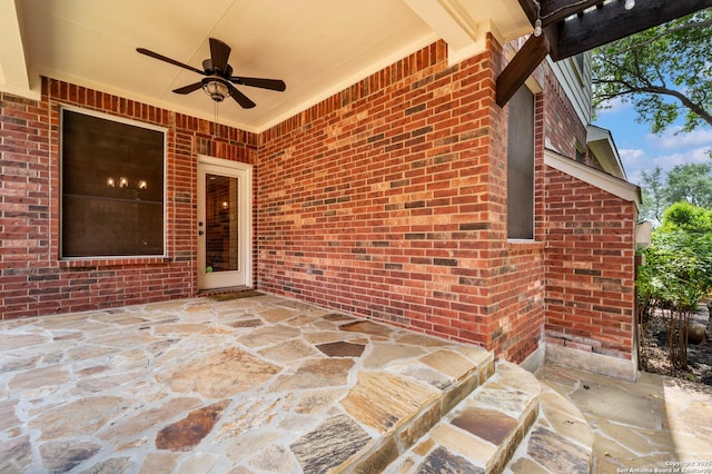 18607 Double Frk, San Antonio, TX 78258 - view of patio with ceiling fan