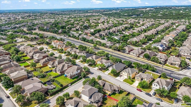 aerial view with a residential view
