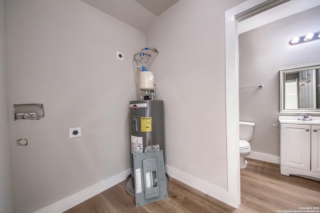 utilities featuring electric water heater