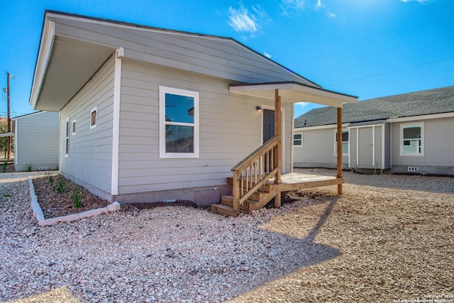 view of rear view of property