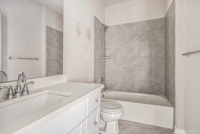 12448 Big Valley Crk, San Antonio, TX 78254 - full bath with toilet,  shower combination, tile patterned floors, and vanity