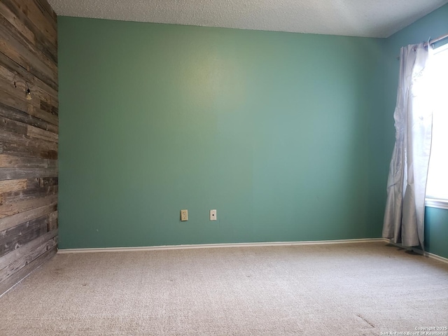 4107 Medical Unit 1204, San Antonio, TX 78229 - unfurnished room featuring wooden walls, a textured ceiling, carpet floors, and baseboards