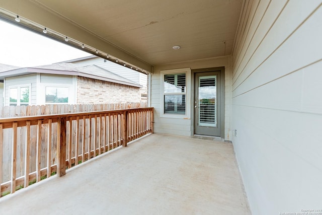 view of patio with fence