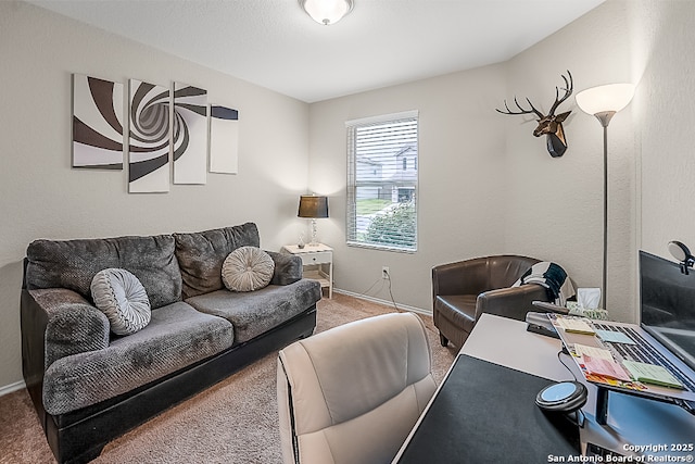 7603 Capstone, San Antonio, TX 78244 - carpeted living room featuring baseboards