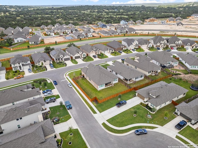 bird's eye view with a residential view