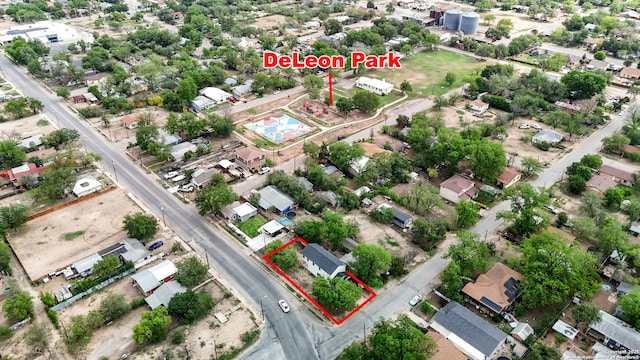 drone / aerial view with a residential view