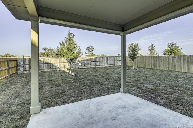 view of patio / terrace with a fenced backyard